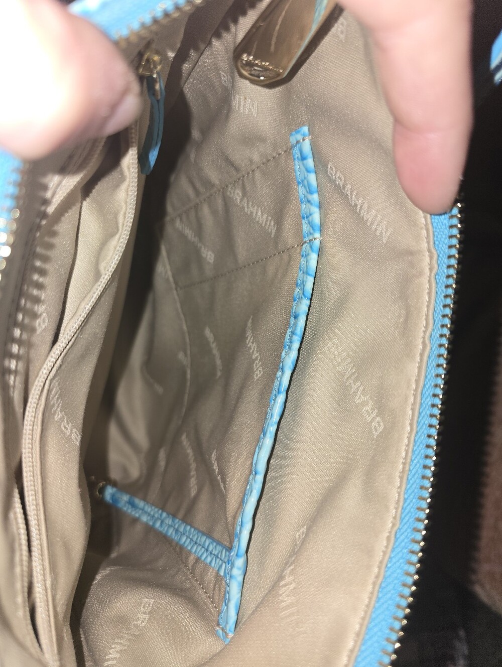 EUC - Brahmin Katie Crossbody bag in Tropic Blue Melbourne - Picture 8 of 9